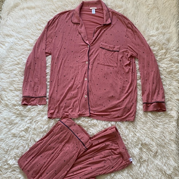 Eberjey Other - Eberjey pajama set mauve pink star in excellent condition